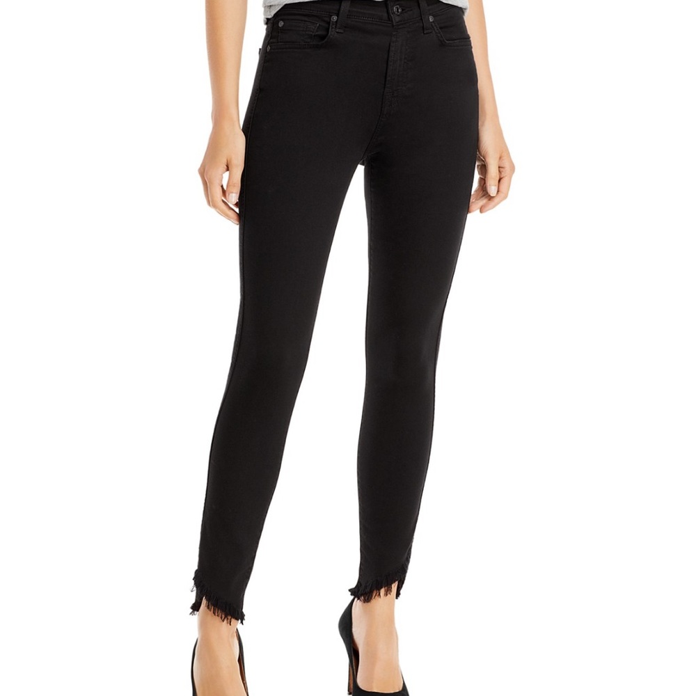 7 For All Mankind Women’s Gwenevere Black Skinny High-Waist Jeans NWT Size 32